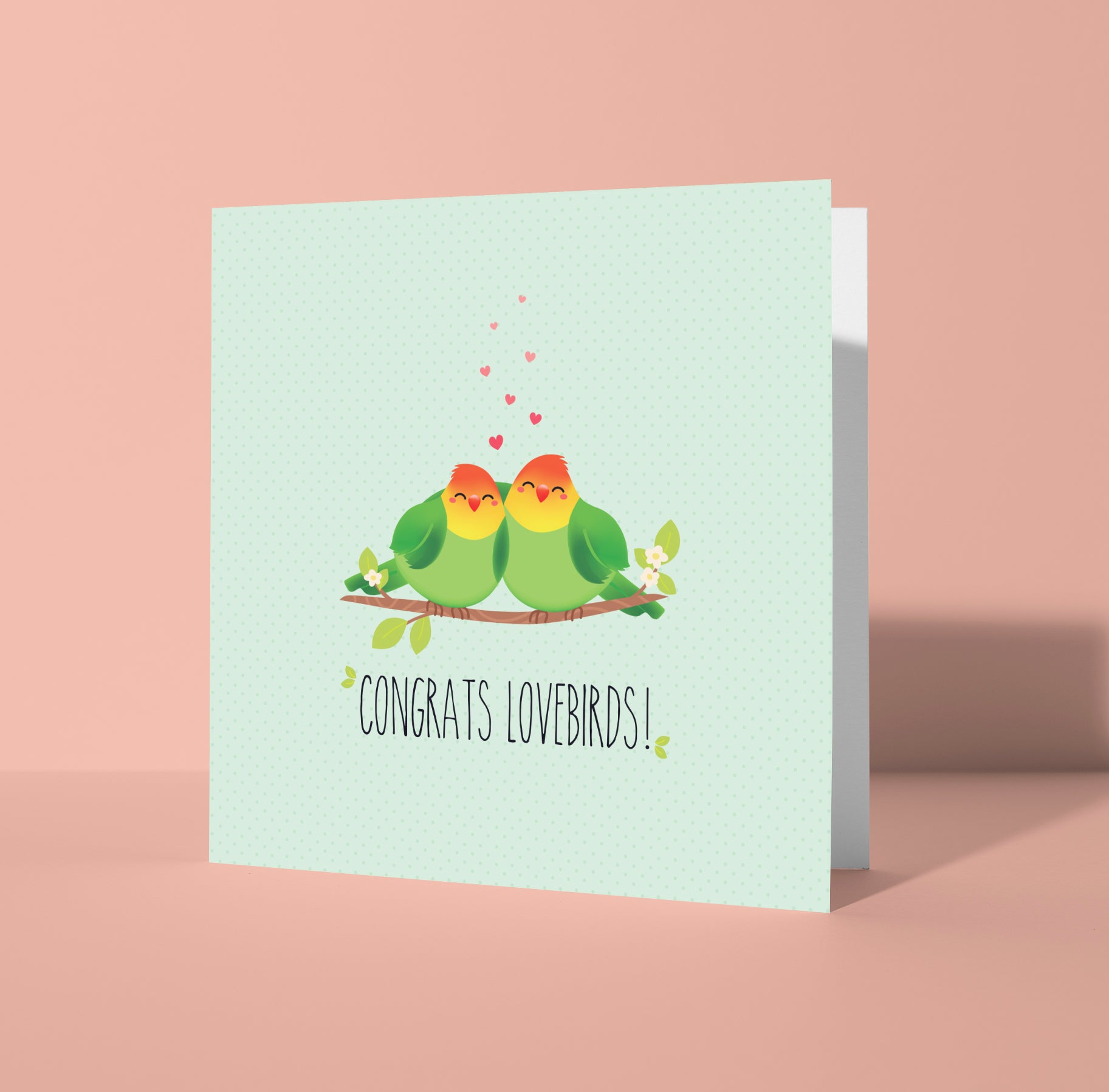 Congrats Lovebirds! Greeting card