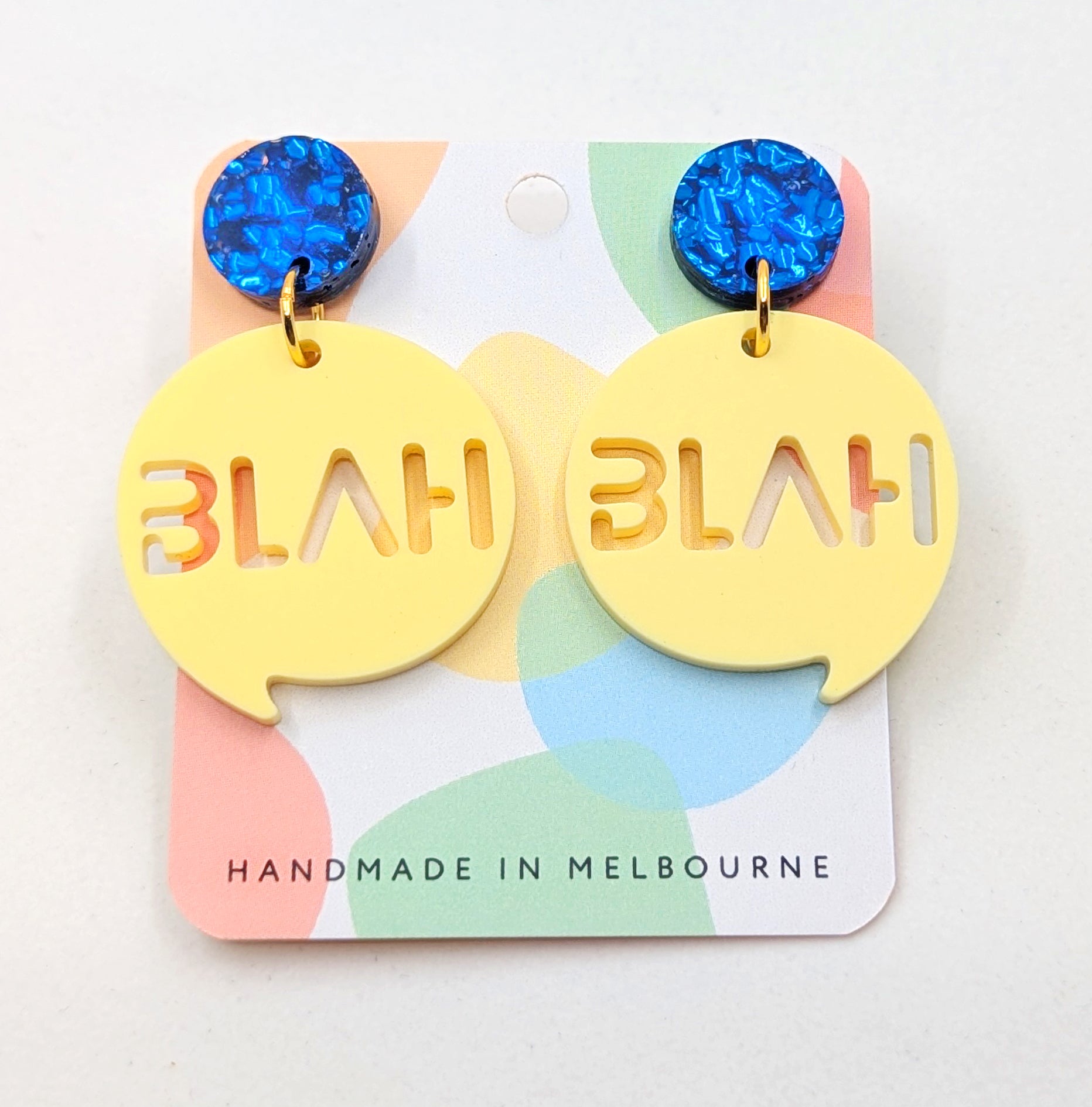 Sassy Acrylic Earrings - Blah Blah