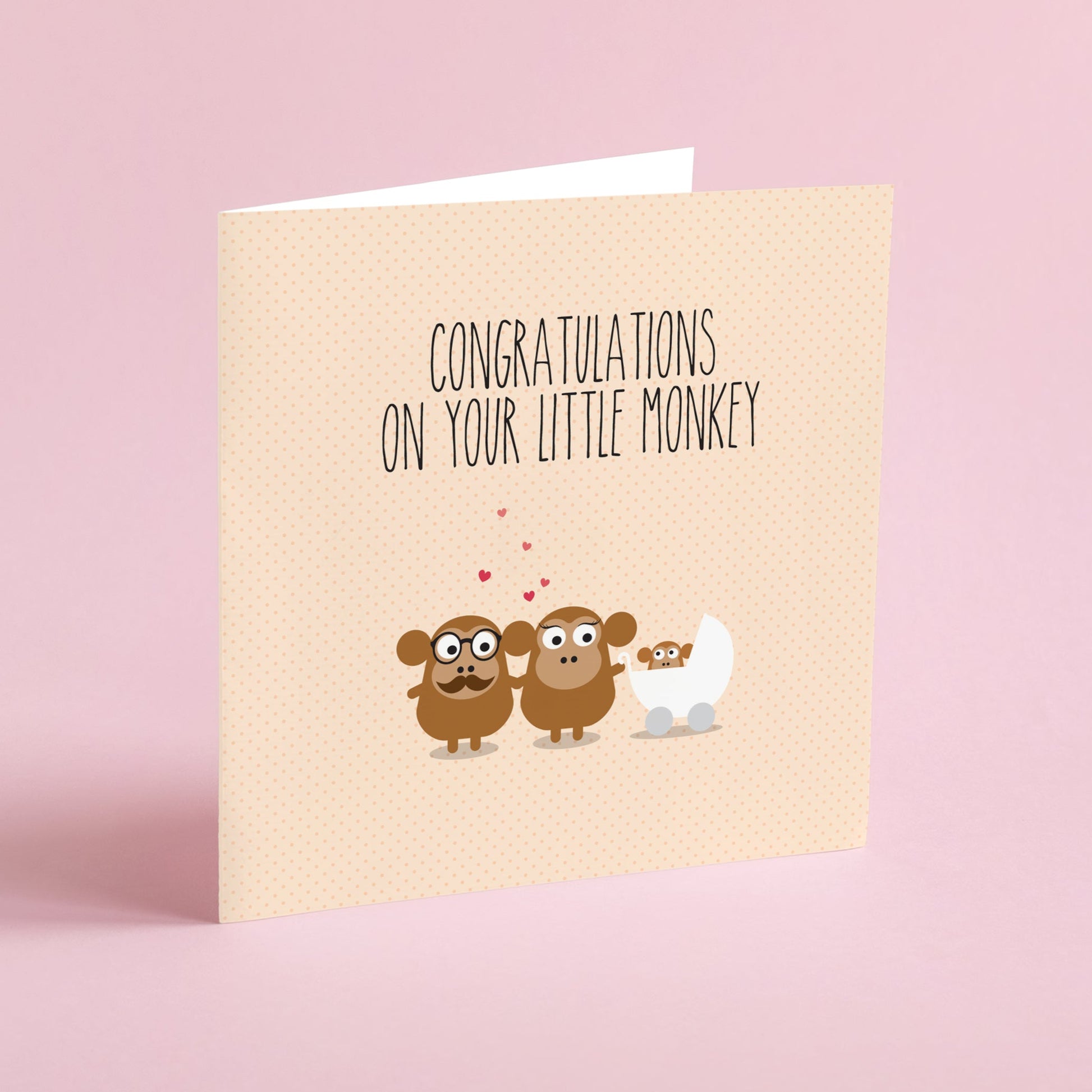 Congratulations on Your Little Monkey - Greeting card