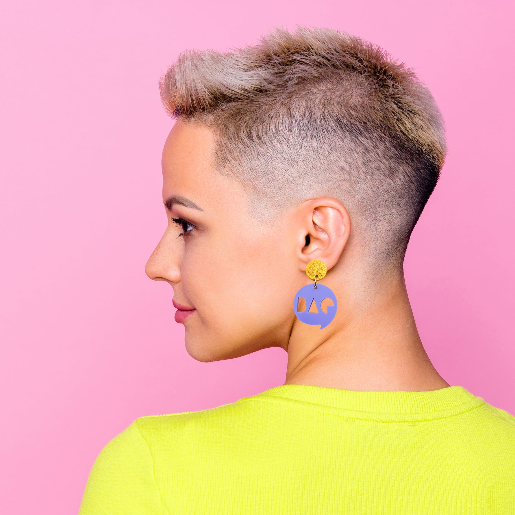 Sweary Acrylic Earrings - BULL SHIT