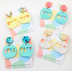 Sweary acrylic earrings - F**K OFF