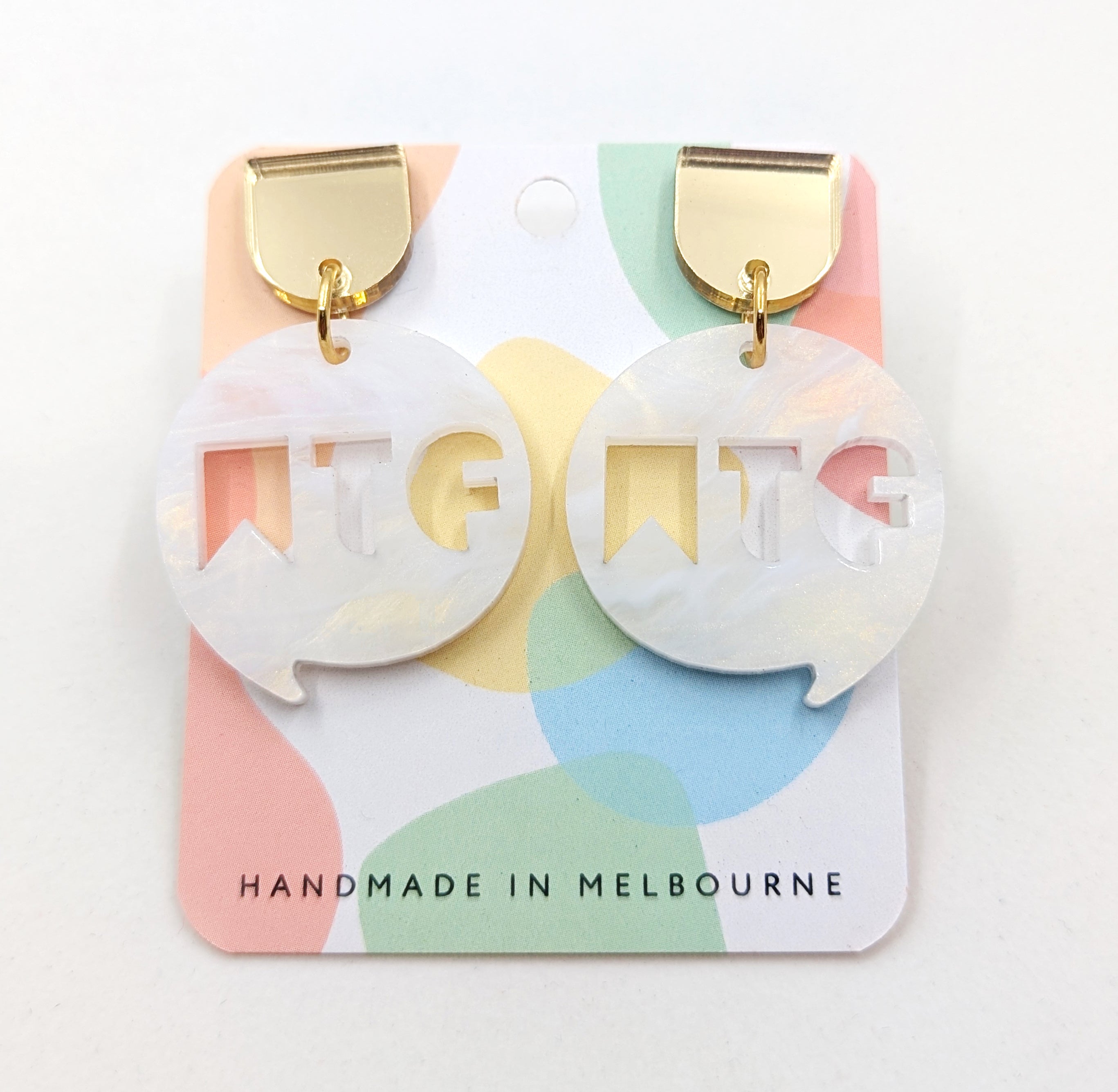 Sweary Acrylic Earrings - WTF