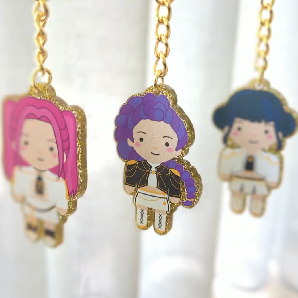 3 PACK K-Pop Demon Hunters Key chains (Limited Edition)